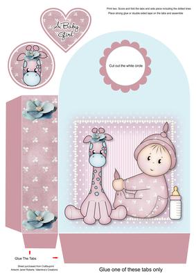 Giraffe Baby Girl Large Gift Bag