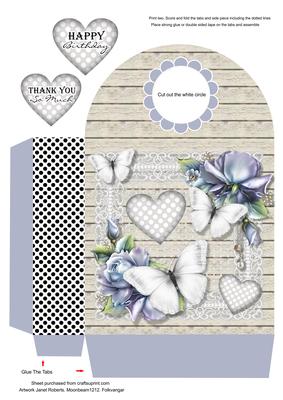 White Butterflies Large Gift Bag