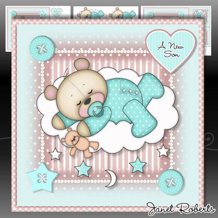 Baby Boy Sleeping Teddy Mini Kit