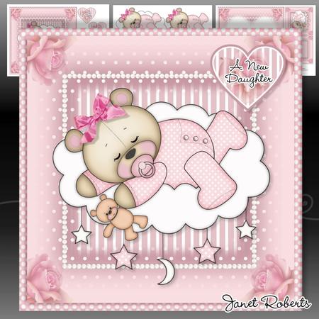 Baby Girl Sleeping Teddy Mini Kit