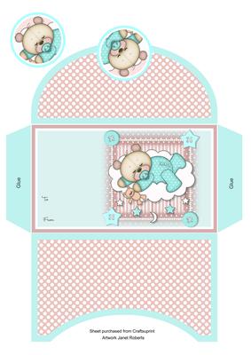 Baby Boy Sleeping Teddy Money Wallet