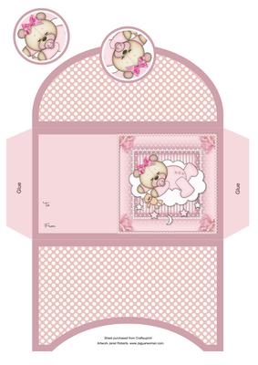 Baby Girl Sleeping Teddy Money Wallet