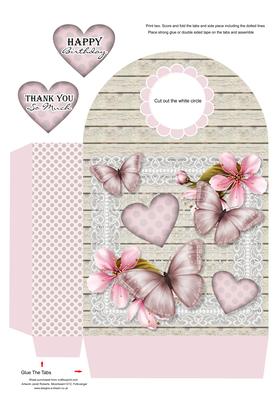 Pink Butterflies Large Gift Bag