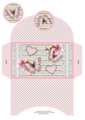 Pink Butterflies Money Wallet