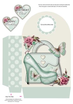 Green Shoes & Handbag Large Gift Bag
