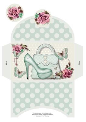 Green Shoes & Handbag Money Wallet