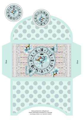 Butterfly Clock Money Wallet