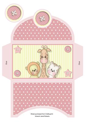 Pink Baby Animals Money Wallet