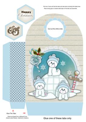 Blue Igloo Bears Large Gift Bag
