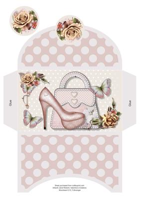 Pink Shoes & Handbag Money Wallet