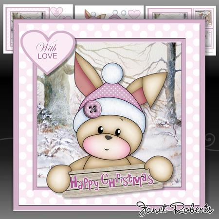 Bunny's 1st Christmas Pink Mini Kit