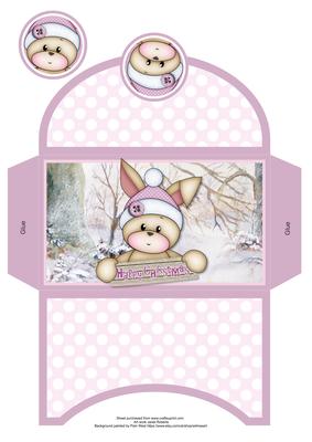 Bunny's 1st Christmas Pink Money Wallet