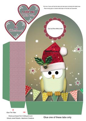 Owl I Want for Christmas Large Gift Bag