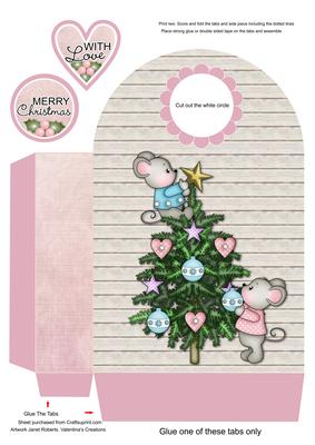 Tree Trimming Mice Large Gift Bag