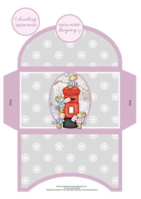 Post Box Mice Christmas Money Wallet