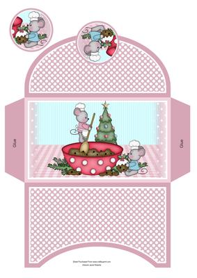 Christmas Pudding Mice Christmas Money Wallet