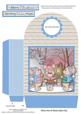 Carol Singing Mice Large Gift Bag
