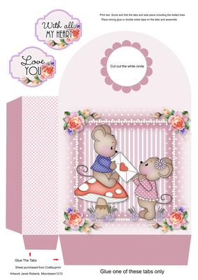 Valentine Mice Large Gift Bag