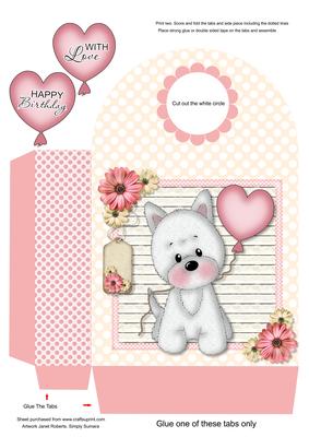 Little Millie with Heart Balloon Large Gift Bag