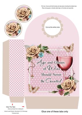 Age and Glasses of Wine Large Gift Bag
