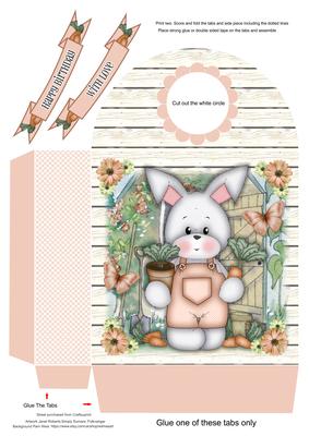 Bunny with Carrots Large Gift Bag