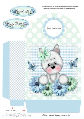 Millie with Flowers 2 Large Gift Bag