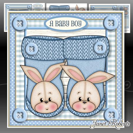 New Baby Boy Rabbit Boots with Ages 1 to 2 Yrs