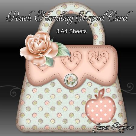 Peach Handbag Shaped Card Mini Kit