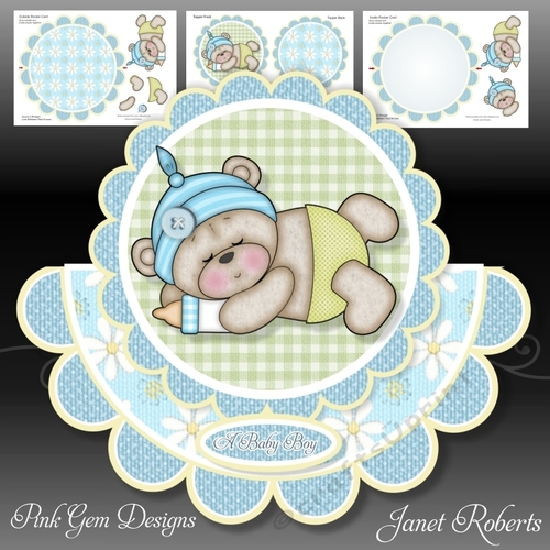 New Baby Sleeping Barclay Rocker Card Mini Kit