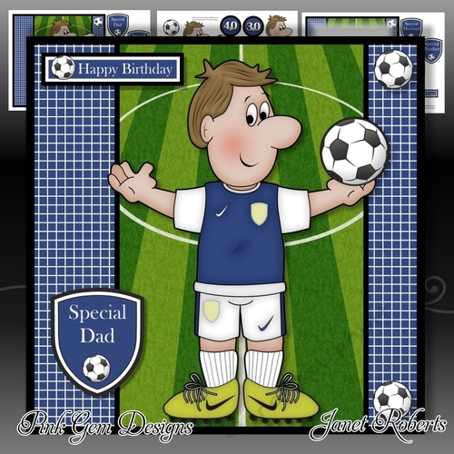 Football Crazy Blue Mini Kit Birthday/Fathers Day