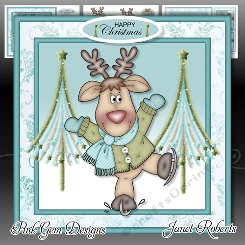 Ice Skating Jingles Reindeer Mini Kit