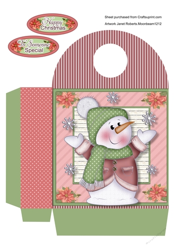Snowflake Chilly Large Christmas Gift Bag