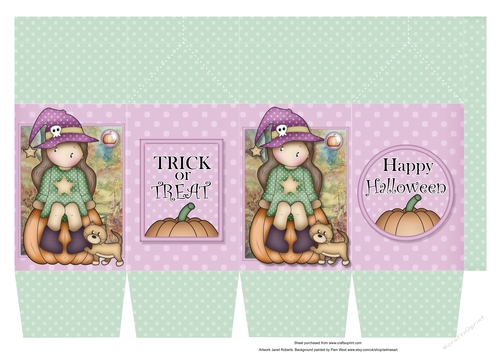 Too Cute to Spook Halloween Treat Box/Milk Carton