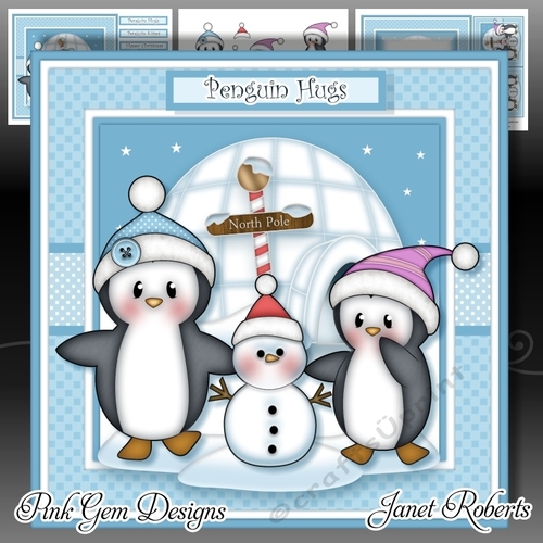 Penguins with Snowman Mini kit