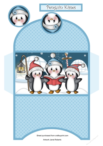 Penguin Carols Christmas Money Wallet