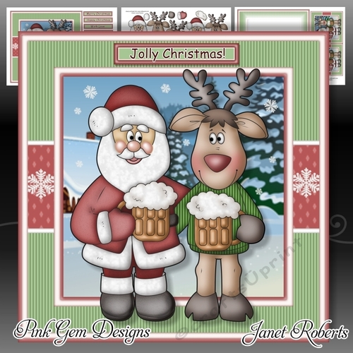JOLLY CHRISTMAS SANTA & REINDEER MINI KIT