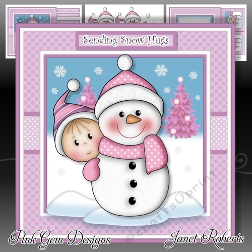 Baby Girl & Snowman Mini Kit