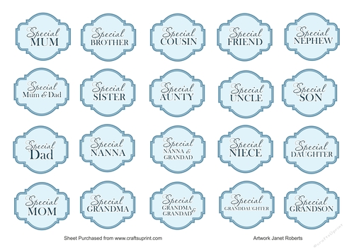 Special Family Sentiments - Blue