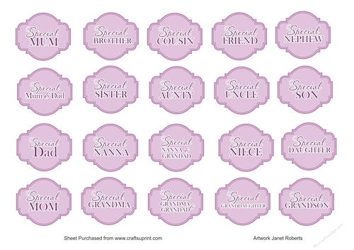 Special Family Sentiments - Pink