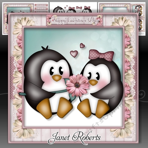 Valentine Penguins Mini Kit  Valentines Day/Anniversary/Engagement