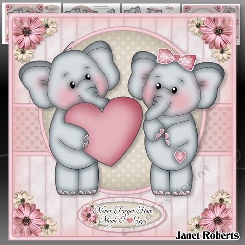 Valentine Elephants Mini Kit Valentines Engagement Anniversary