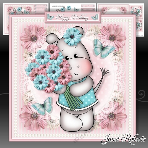 Henrietta Hippo with Flowers Mini Kit