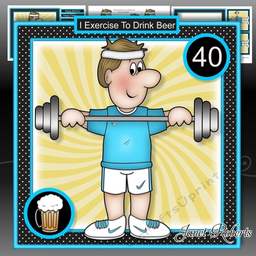 Beer & Exercise Mini Kit Birthday/Fathers Day