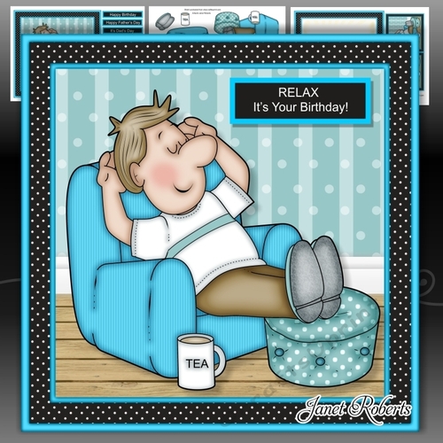 Relaxing Dave Mini Kit With Ages 30, 40, 50 Male Birthday/Fathers Day