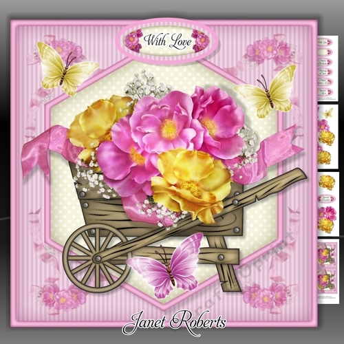 Pink & Yellow Barrow Mini Kit Birthday/ Mothers Day
