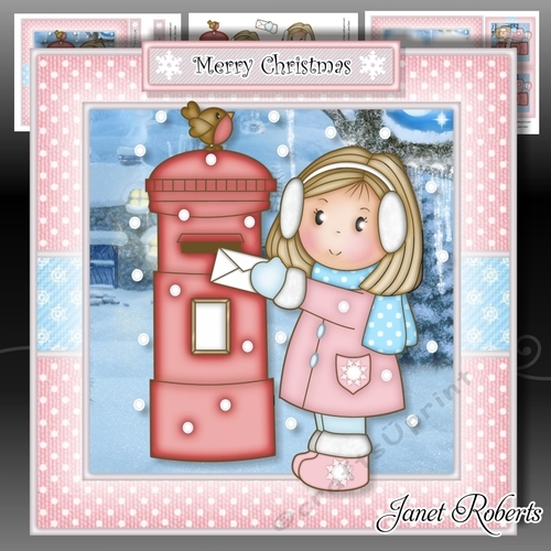 Ellie with Postbox Mini Kit. Christmas Daughter/Granddaughter/Children