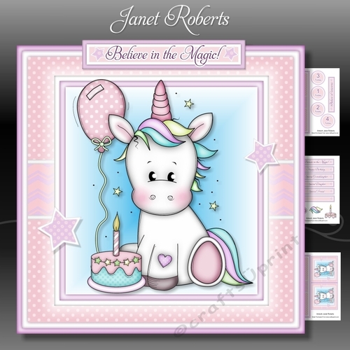 Birthday Unicorn Mini Kit - With Age Badges 1 to 4 Years