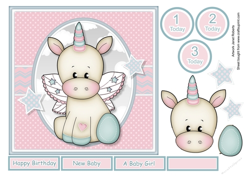 Baby Girl Unicorn With Ages 1 to 3 years