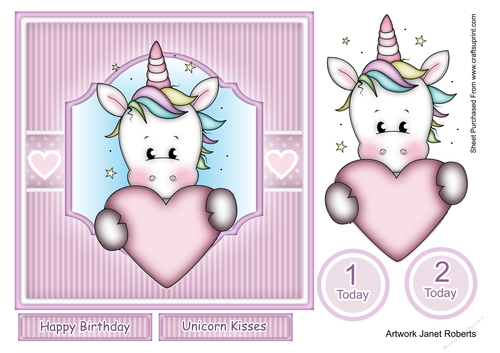 Unicorn Kisses Topper Sheet