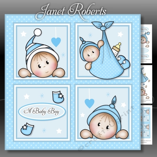Baby Boy Squares Mini Kit